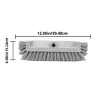 SPARTA Multi-Level Tile Scrub Brush 12" Wide Brush Head, Heavy-Duty Tile Cleaning Brush with End Bristles for Commercial Tiles, Tubs and Floor, Plastic, 12 Inches, Purple - color: Purple