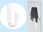 Single Long Over Door Steel Hooks 4 Pack Fit 1-3/8" Door 12" White - size: 12"Length