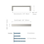 10 Pack 3.75 Inch Brushed Nickel Cabinet Pulls, Kitchen Hardware - color: Brushed Satin Nickel, size: 3.75"/96MM Hole Center, style: 10 Pack