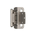 Amerock 1 Pair 3/8" Inset Satin Nickel Self-Closing Wrap Hinge - color: Satin Nickel, size: 3/8 Inch (10 mm) Inset
