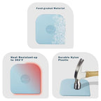 Pan Scraper, 5 Pcs Pot & Dish Scraper Plastic, Sturdy Scraper Kitchen Tool, Aqua - color: Aqua, size: 5 Pcs