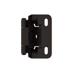 Amerock 1 Pair 1/2" Overlay Oil-Rubbed Bronze Partial Wrap Cabinet Hinge - color: Oil Rubbed Bronze, size: 1/2 Inch (13 mm) Overlay