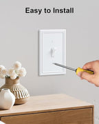 6-Pack Zinc Alloy Single Toggle Light Switch Cover Plate, Solid Wall Plate - color: Pure White, size: 1 Toggle 6PK