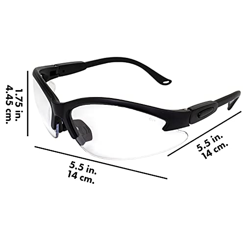 Global Vision Safety Shop Glasses - color: Black Frame/Clear Lens