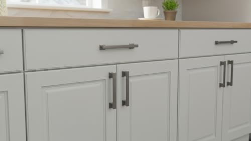 Alzassbg Brushed Black Nickel Cabinet Pulls and Handles 10 Pack, AL3061BBN - color: Brushed Black Nickel, size: 6-1/4" Hole Center