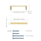 10 Pack 3 Inch(76mm) Gold Cabinet Pulls, Kitchen Hardware - color: Gold, size: 3"/76MM Hole Center, style: 10 Pack