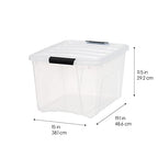 IRIS USA 6-Pack 40 Quart Storage Bins with Lids, Clear - color: Clear, size: 40 Qt, style: 4 Pack