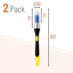 Bates- Trim Paint Brush, 0.75 Inch, 2 Pack, Ergonomic Non-Slip Handle, Synthetic Bristles, Trim Brushes for Painting, Yellow and Black - color: Yellow-black, size: 0.75 inch, 2 Pack