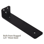 NEODROP 6-Pack 4 Inch Floating Shelf Brackets, Heavy Duty Hidden Shelves Bracket for Kitchen, Nursery, Black Powder Coated Steel - size: 4 Inch, style: 6 Pack