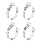 HARFINGTON 4pcs Hose Clamps 1.6"-2.5" (40-63mm) Adjustable 304 Stainless Steel Worm Gear Hose Clamps Assortment Kit for Plumbing Dryer Vent Automotive Dust Collector - size: 40-63mm