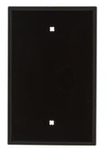 Leviton 1-Gang Blank Wallplate, Midway Size, PJ13, Brown - color: Brown