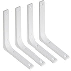 SAYAYO Wall Shelf Bracket White, 6 X 5 Inch Heavy Duty L Bracket for Wood - color: White, size: 6 x 5 Inch (4 PCS)