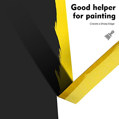 Yellow Painter's Tape,0.7" x 60 Yards x 3 Rolls (180 Yards Total) - Medium Adhesive Masking Tape for Painting,Labeling,Automotive Refinish (Pack of 3) - color: Yellow, size: 0.7", 60 yards (Pack of 3)