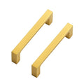 Ravinte Brushed Brass Solid Pulls Cabinet Handles 3-1/2 Inch 5 Pack - size: 3-1/2 Inch Hole Center