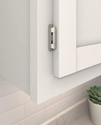 Amerock 1 Pair 3/8" Inset Satin Nickel Self-Closing Wrap Hinge - color: Satin Nickel, size: 3/8 Inch (10 mm) Inset