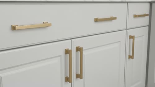 Alzassbg Champagne Bronze Cabinet Pulls and Handles 10 Pack, AL3061TGP - color: Champagne Bronze, size: 5" Hole Center