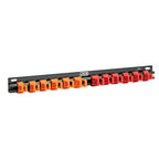 JCK Aluminum Screwdriver Organizer Wall Mount Rack, 12 Sliding Clips - style: Screwdriver Organizer