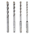 Rotary Hammer Bit Set with SDS Plus Shank,Carbide Tip,6+8+10+12mm - 4pcs