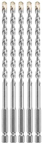 Bosch 5 pc. 1/4 in. X 6 in. Hex Shank Hammer Drill Masonry Bits LBHX0045