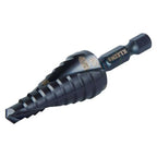 Klein Tools QRST03 Step Drill Bit, Quick Release Spiral Double-Fluted, 1/4 to 3/4-Inch, Hex Shank, Cut Steel, Wood, Plastic, Aluminum - size: 1/4 to 3/4-Inch, style: Quick Release