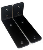 2 Pack - L 5" x H 2" x W1.5, 5mm Thick Black L Shelf Bracket, Iron Shelf Brackets, Metal Shelf Brackets, Floating Shelf, Shelf Supports with Screws - size: 5''x2'', style: Black 2 Pack