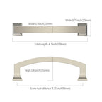 Asidrama 10 Pack 3.75 Inch(96mm) Brushed Satin Nickel Kitchen Cabinet Handles, Cabinet Pulls Kitchen Cabinet Hardware for Cupboard Drawer Pulls - color: Brushed Satin Nickel, size: 3.75" Hole Center, style: 10 Pack