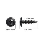Wensilon (250 pcs)#8×1" Black Truss Head Wood Screws Quick Metal Self Tapping Zinc Oxide - color: Black, size: #8×1"