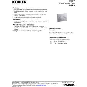 Open Box - Kohler K-5413-BN - Flush Actuator Part