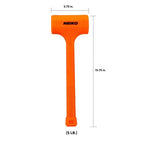 NEIKO 02851A Dead Blow Hammer, 5 Pounds, Neon Orange Deadblow Hammers, Mallet, Spark and Rebound Resistant, Unibody Molded, Soft Blow Rubber, Checkered Grip, Steel Shot and Core - size: 5 Pound, style: Dead Blow