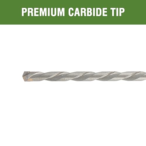3/16" x 6" Masonry Drill Bits 3/16 inch Concrete Hammer Drill Bits Carbide Tipped, for Cement, Brick, Stone, 2 Pack, Hex Shank - size: 3/16" - 2 Pack
