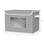 Univivi Fabric Foldable Storage Boxes with Lids, 4 Pack, Gray Star - color: Grey Star