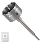 Professional 3-3/4" (95mm) Concrete Hole Saw 220mm SDS Plus & Dust Bag - size: 3-3/4" (95mm)