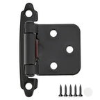 30 Pack 15 Pair Black Cabinet Hinges, 1/2" Overlay Semi-Concealed Hinges - color: Black, size: 1/2" Overlay