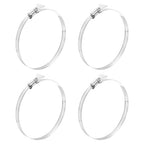 HARFINGTON 4pcs Hose Clamps 4.6"-5.5" (118-140mm) Adjustable 304 Stainless Steel Worm Gear Hose Clamps Assortment Kit for Plumbing Dryer Vent Automotive Dust Collector - size: 118-140mm