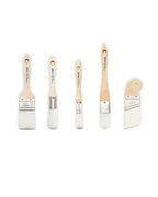 Zibra 5-Piece DIY Paint Brush Set with Detail and 2-inch Paint Brushes for Walls, Trim and Furniture, White - style: Walls, Trim and Furniture