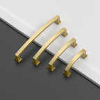 Amerdeco 10 Pack Brushed Gold Cabinet Pulls 4" - color: Brushed Gold, size: 4" hole center