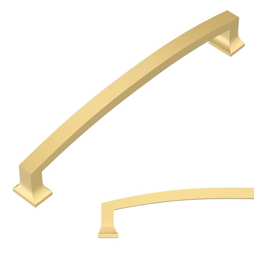 Amerdeco 10 Pack Brushed Gold Cabinet Pulls 7.5" - color: Brushed Gold, size: 7.5" hole center