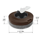 Slipstick GorillaFelt 1-1/2 Inch Felt Glides/Furniture Feet Floor Protectors (Set of 8 Sliders) Nail On Felt Furniture Pads Guaranteed to Stay On, Round, CB270-8 - size: 1-1/2 Inch 8 Pack