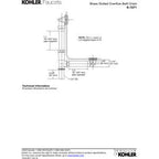 Open Box - Kohler K-7271-SN Slotted Overflow Brass Bath Drain from the Clearflo Collection