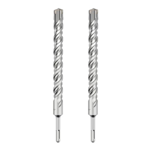 2 Pcs 9/16"x 12.2"(14x310mm) SDS Plus Rotary Hammer Bit for Concrete - size: 9/16 in x 12.2 in (14 x 310mm)