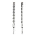 2 Pcs 9/16"x 12.2"(14x310mm) SDS Plus Rotary Hammer Bit for Concrete - size: 9/16 in x 12.2 in (14 x 310mm)