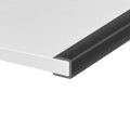 Rubber Edge Trim, Self-Adhesive U Channel Edge Protector for Plywood, Cabinet, 1/2" Wood Edge Banding, Flexible Furniture Repair, EPDM Material, Fit 1/2"(12mm), Length 10Ft, Black - size: Fit 1/2"- L10'