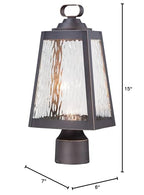 Open Box - The Great Outdoors 73106-143C-L 1 Light LED Post Light from the Talera Collection