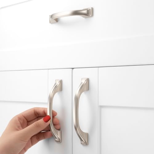 20 Pack Brushed Nickel Cabinet Pulls 3 Inch Silver Drawer Pull 8222 - color: Brushed Nickel, size: 3 Inches, style: 20 Pack Arch Pull