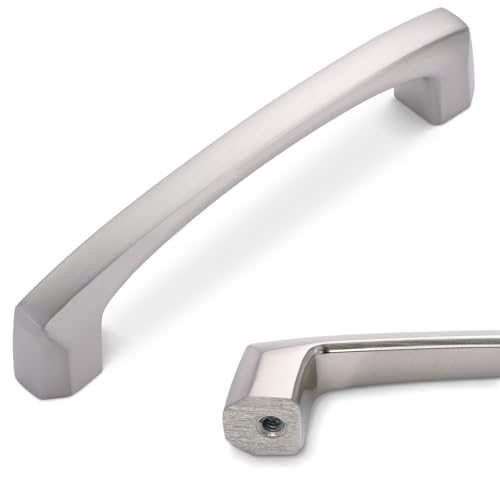 10 Pack 3 Inch Brushed Satin Nickel Kitchen Cabinet Handles Cabinet Pulls Sliver Drawer Pulls Kitchen Cabinet Hardware Handles Dresser Handles - color: Brushed Satin Nickel, size: 3" Hole Center（76mm）