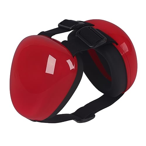 derYEP Dog Earmuffs for Hearing Protection 29dB NRR Ear Muffs Noise Protection (Large, Red) - color: Red, size: Large