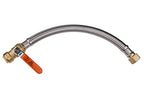 1piece EFIELD 18"L Push-fit Valve Water Heater Connector,3/4"FIP x 1/2" - size: 18 Inch, style: 1/2''x3/4''