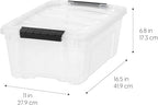 IRIS USA 4-Pack 13 Quart Storage Bins with Lids, Clear - color: Clear, size: 13 Qt, style: 4 Pack