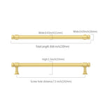 9BUILD 10 Pack 7.5 Inch Brushed Gold Cabinet Pulls,Kitchen Hardware - color: Brushed Gold, size: 7.5"/192MM Hole Center