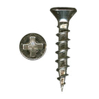 Rok Hardware 100-Pack #7 x 5/8" Flat Head Wood Screws, Nickel Plated